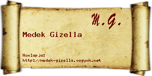 Medek Gizella névjegykártya