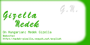 gizella medek business card